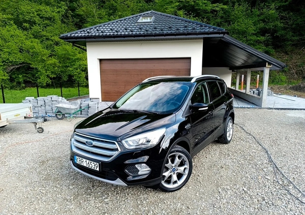 Ford Kuga cena 72600 przebieg: 154927, rok produkcji 2018 z Jedlicze małe 781